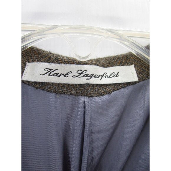 VINTAGE Karl Lagerfeld Sport Coat 42 Alpaca Silk Blazer Jacket USA - Picture 10 of 13